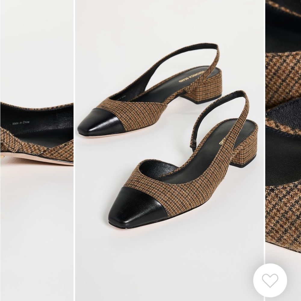 New in Box - Veronica Beard - Brown and Black Slingback Heels